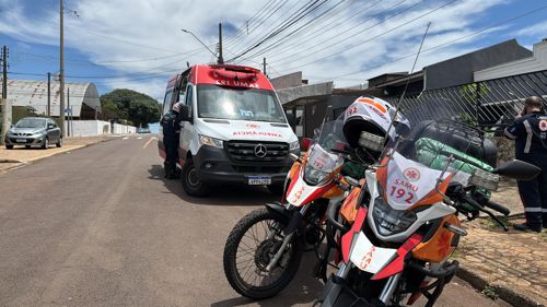 Bebê foi socorrido pelo Samu